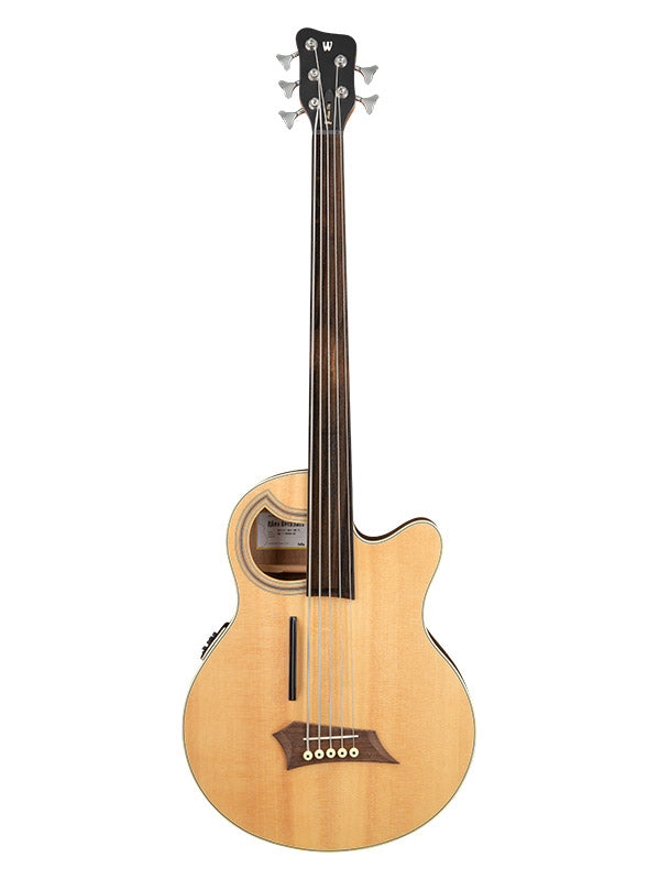 Warwick RockBass RockBass Alien Deluxe Hybrid Thinline 5 Fretless - Natural Satin