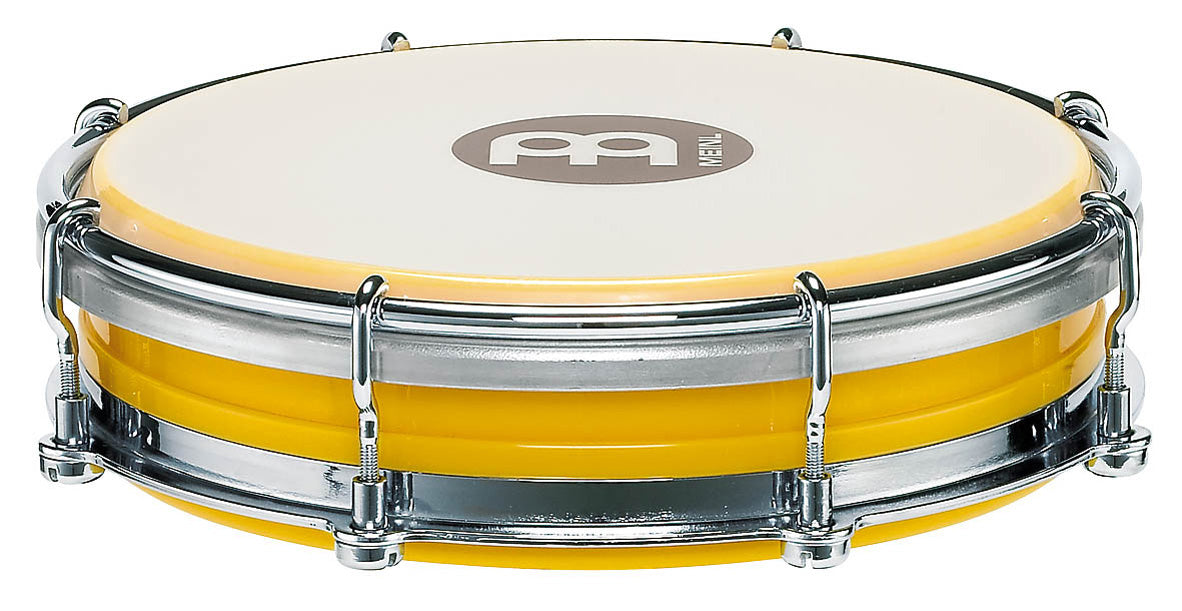 Tamborim 6", fût en plastique ABS, peau synthétique remplaçable, système d'accord Floatune, clé d'accord fournie, jaune