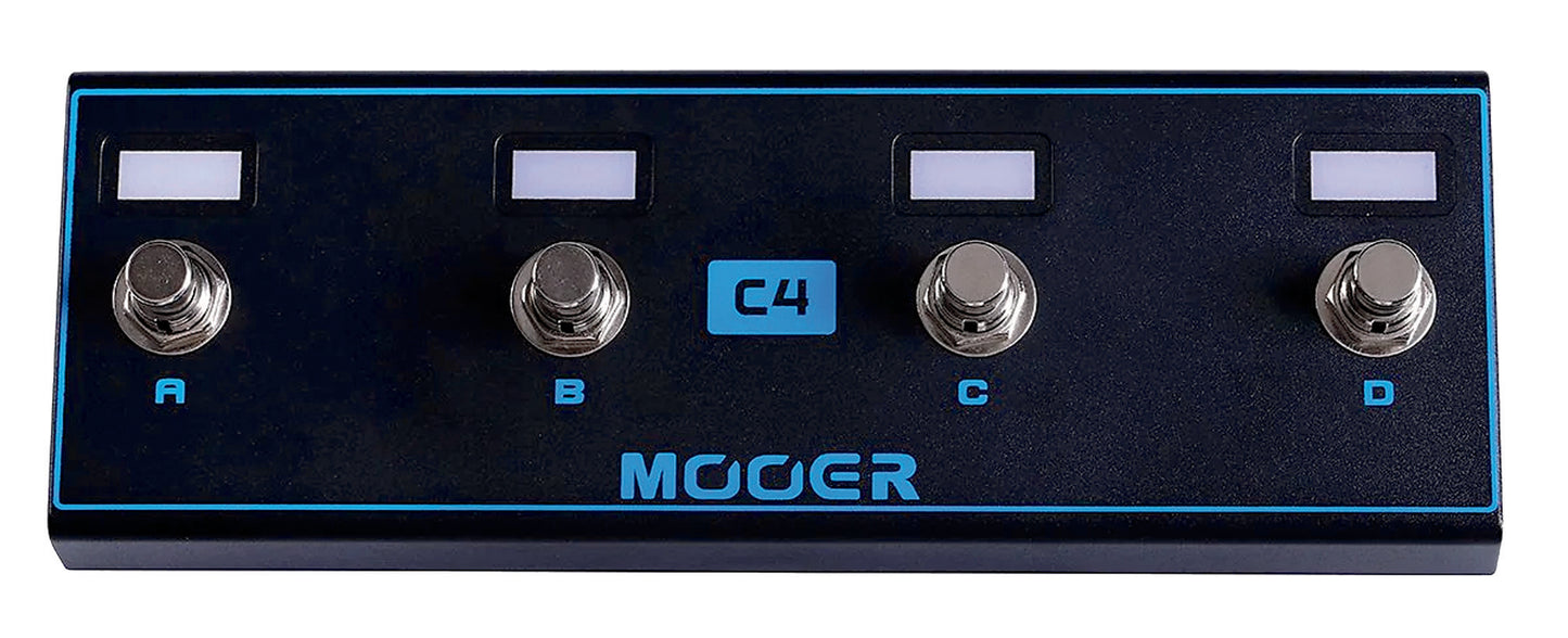 Footswitch sans-fil ASC4, compatible avec les amplis SD30, SD50A et le multi-effets OCEAN MACHINE, 4 commutateurs, noir et bleu