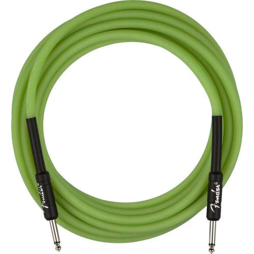 Fender Professional Glow in the Dark Kabel Grün 18,6'