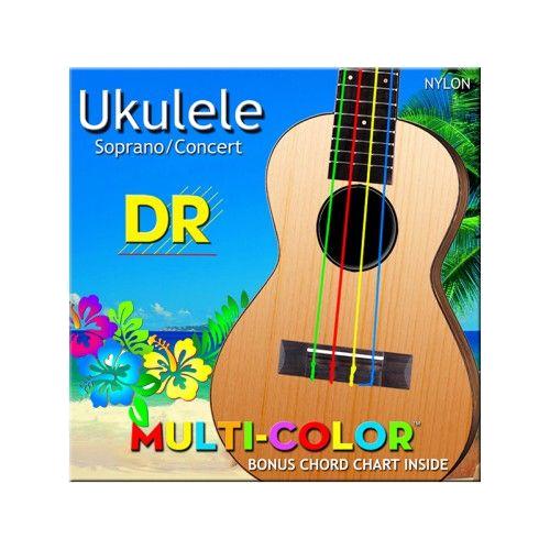 DR Nylon Mehrfarbig, Saiten Ukulele Sopran/Konzert