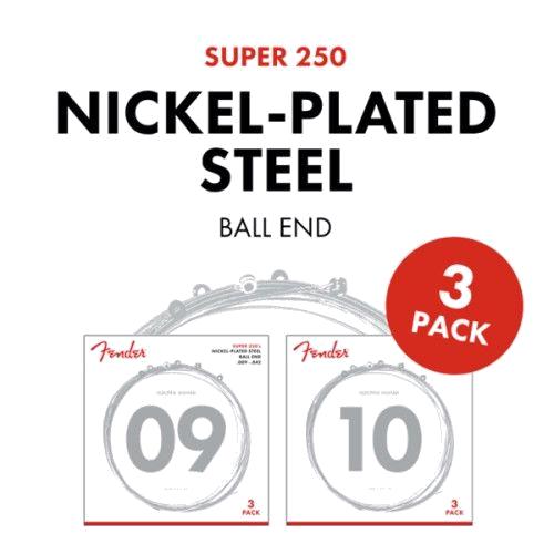 Fender Super 250L NPS Ball End Saiten (.009-.042) 3er-Pack