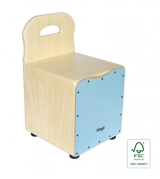Stagg Cajon Kinder Blau mit Rückenlehne