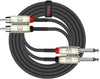 KIRLIN A404-1,5BK PATCH-KABEL 2XRCA-2XJACK 1,5 SCHWARZ