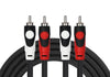 Kirlin Kabel 2 RCA zu 2 RCA 1,5M Schwarz