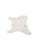 EMG Pickguard Kollektion, DG20, Set SA/SA/SA mit SPC/EXG, Linkshänder - White Perloid Platte und Elfenbein Tonabnehmer