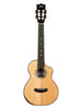 Kala Contour Deluxe, komplett aus Massivholz, glänzende Fichtendecke, Palisander, Tenor-Cutaway, inklusive Tasche