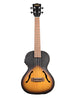 Kala Crossover – Archtop-Hollow, elektroakustische Tenor-Ukulele – Tobacco