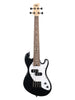 Kala Massiver Korpus U-Bass, 4 Saiten, mit Tasche geliefert - Schwarz