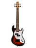 Kala Massiver Korpus U-Bass, 4 Saiten, mit Tasche geliefert - Tobacco Burst