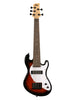 Kala Massiv Korpus U-Bass, 5-saitig, mit Tasche geliefert - Tobacco Burst