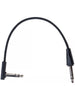 Rockboard Flaches TRS-Kabel 20 cm, Winkel/gerade - Schwarz