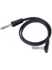 Rockboard Flaches TRS-Kabel 60 cm, gerade/Winkel - Schwarz