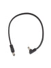 Rockboard Flaches Netzkabel gewinkelt/gerade - 30 cm - Schwarz