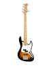 Sadowsky MetroExpress-Serie, Hybrid-PJ, 5-saitig, 21 Bünde – Tobacco Burst, Ahorn