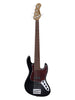 Sadowsky MetroExpress, Standard JJ, 4-saitig, Fretless mit Linien – Schwarz, Morado