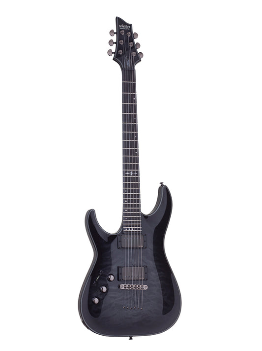 Schecter Hellraiser C-1 Hybrid, gaucher - Trans Black Burst