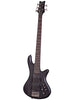 Schecter Stiletto Studio 5 – Transparentes Schwarz, seidenmatt
