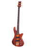 Schecter Stiletto Studio 4, Mensur 863–889 mm – Honig-Satin