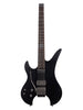 Schecter Synyster Gates Custom-6 Floyd, Micro-Sustainiac, Headless, Linkshänder – Satin-Schwarz