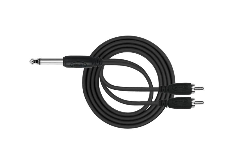Kirlin Klinke zu 2 RCA Kabel 3M Schwarz