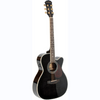 Freshman Folk-Gitarre APOLLO2OCBK OM elektro schwarz