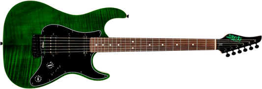 Jet Guitars JS450TGRR Tiger Transparent Grün