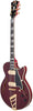D'Angelico Deluxe SS Bariton Satin Transparent Weinrot
