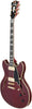 D'Angelico Deluxe DC Satin Transparent Weinrot