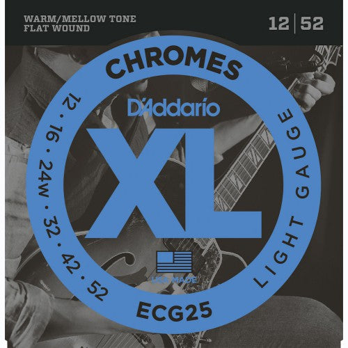 D'Addario Chromes ECG25 Light 12-52 Flach gewickelt