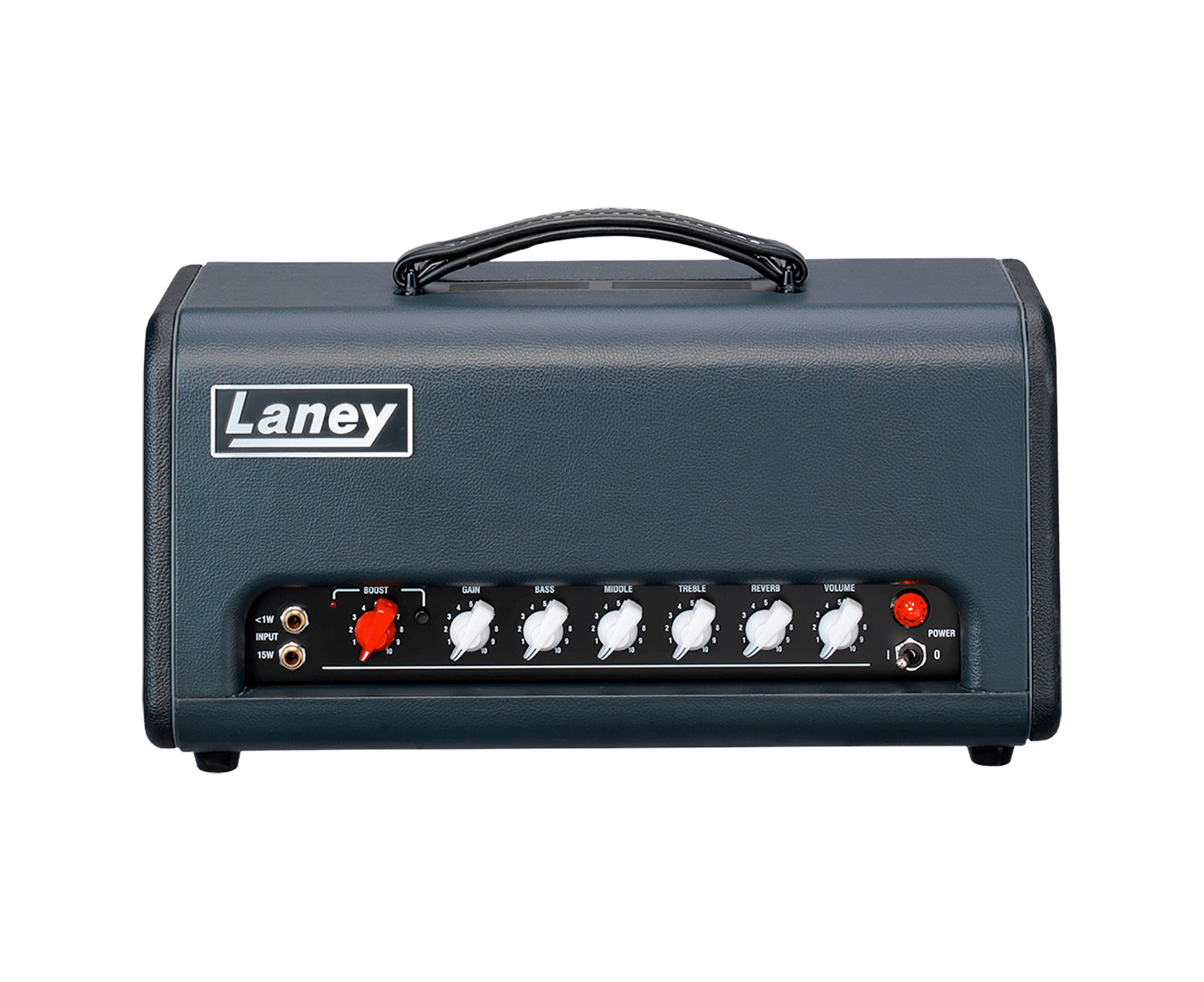 Tête à lampes CUB-SUPERTOP, 15W & <1W, 3 lampes préampli 12AX7, 2 lampes de puissance EL84 (Class AB), réverb, gris et noir