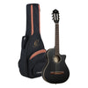 Ortega RCE125SBK-34 3/4 Thinline Schwarz Satin
