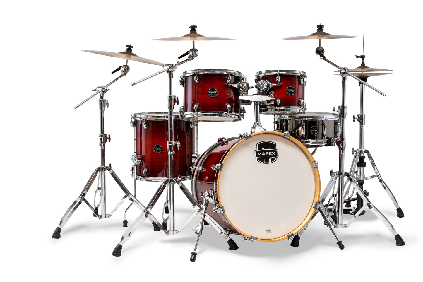 Batterie Mapex Armory fusion 5 fûts, bouleau et érable, sans accessoires, Red Onyx