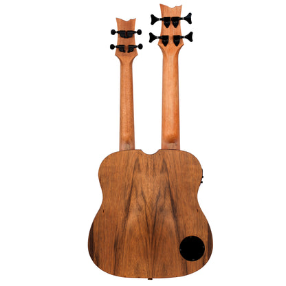 HYDRA-BSTE, modèle double manche (Basse 4 cordes / Ténor 4 cordes), EQ Ortega Custom, table dao, fond et éclisses dao, housse