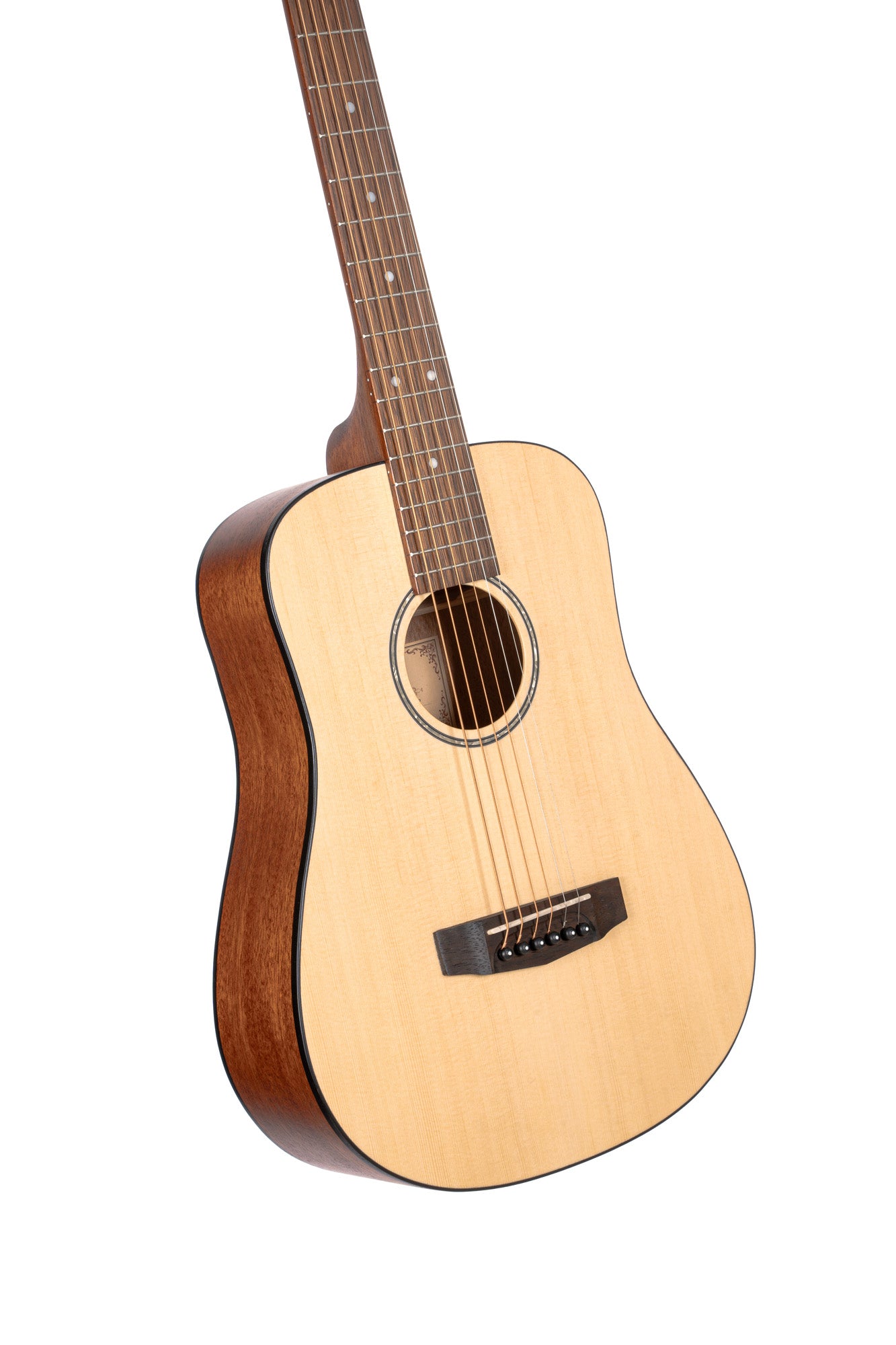 AD mini, dreadnought 3/4 (diapason 579 mm), table épicéa, fond & éclisses acajou, naturel pores ouverts, avec housse