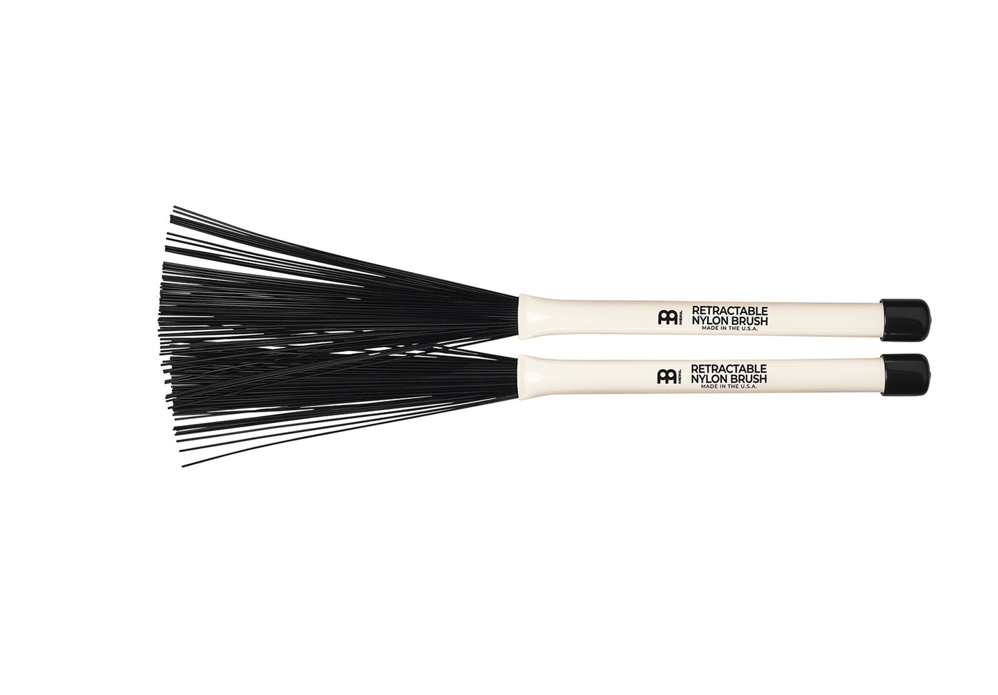Balais nylon noir, rétractables, blanc