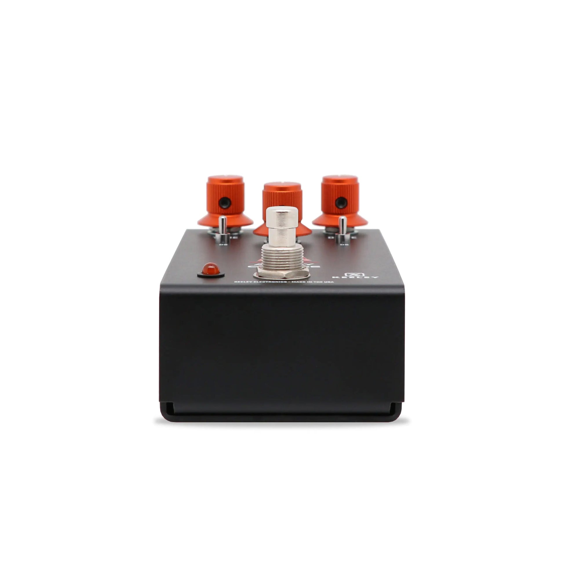 Pédale ANGRY ORANGE, fuzz et distorsion basée sur deux pédales légendaires, 100% analogique, noir et orange