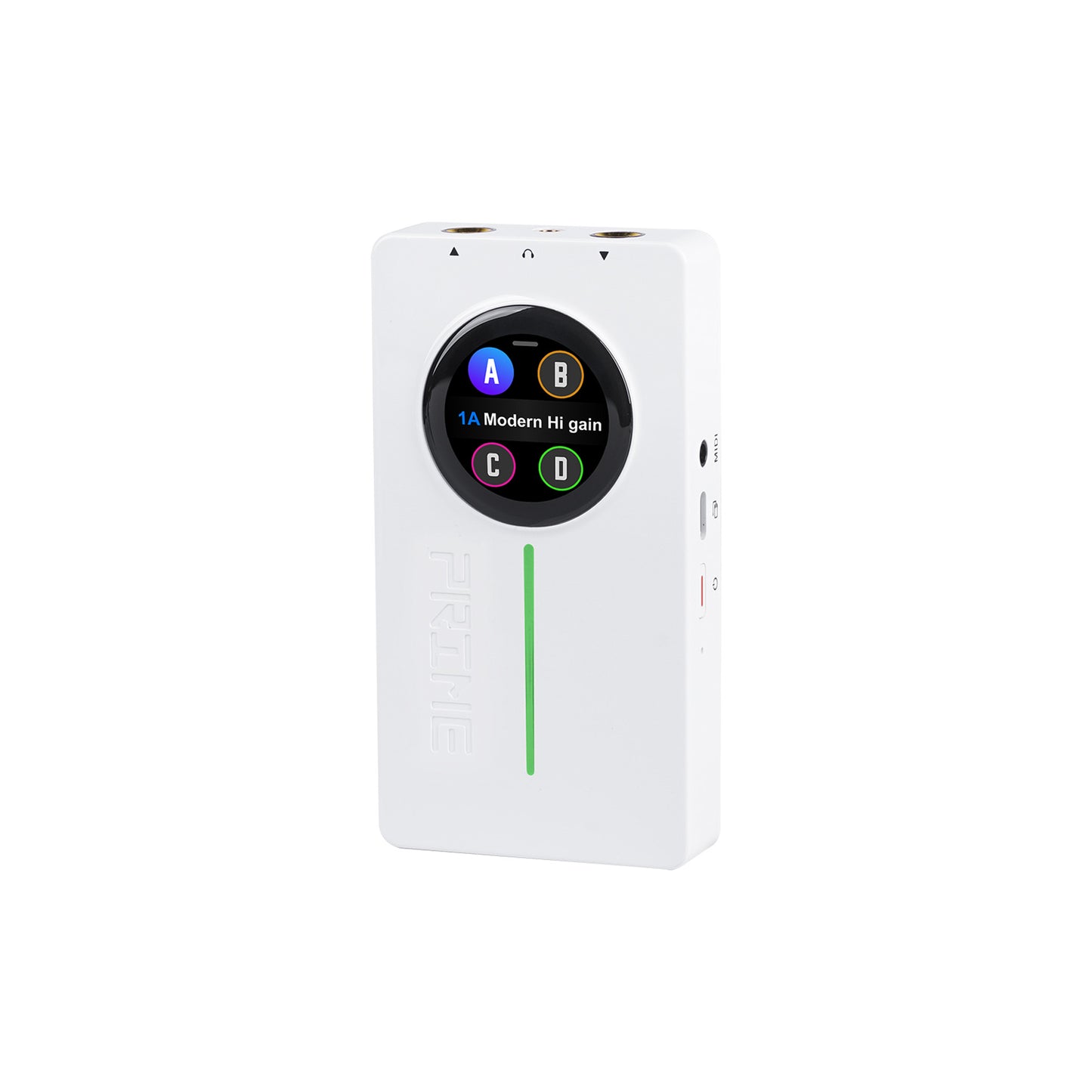 Interface PRIME P2, pour guitare électrique, écran tactile, technologie MNRS de modélisation d'amplis et d'effets, blanc