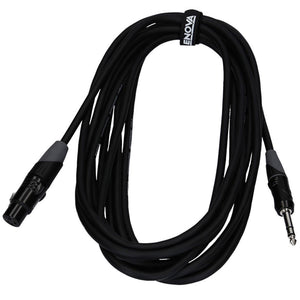 Enova Mikrofonkabel 6M XLR Buchse / Stereo-Klinke Stecker