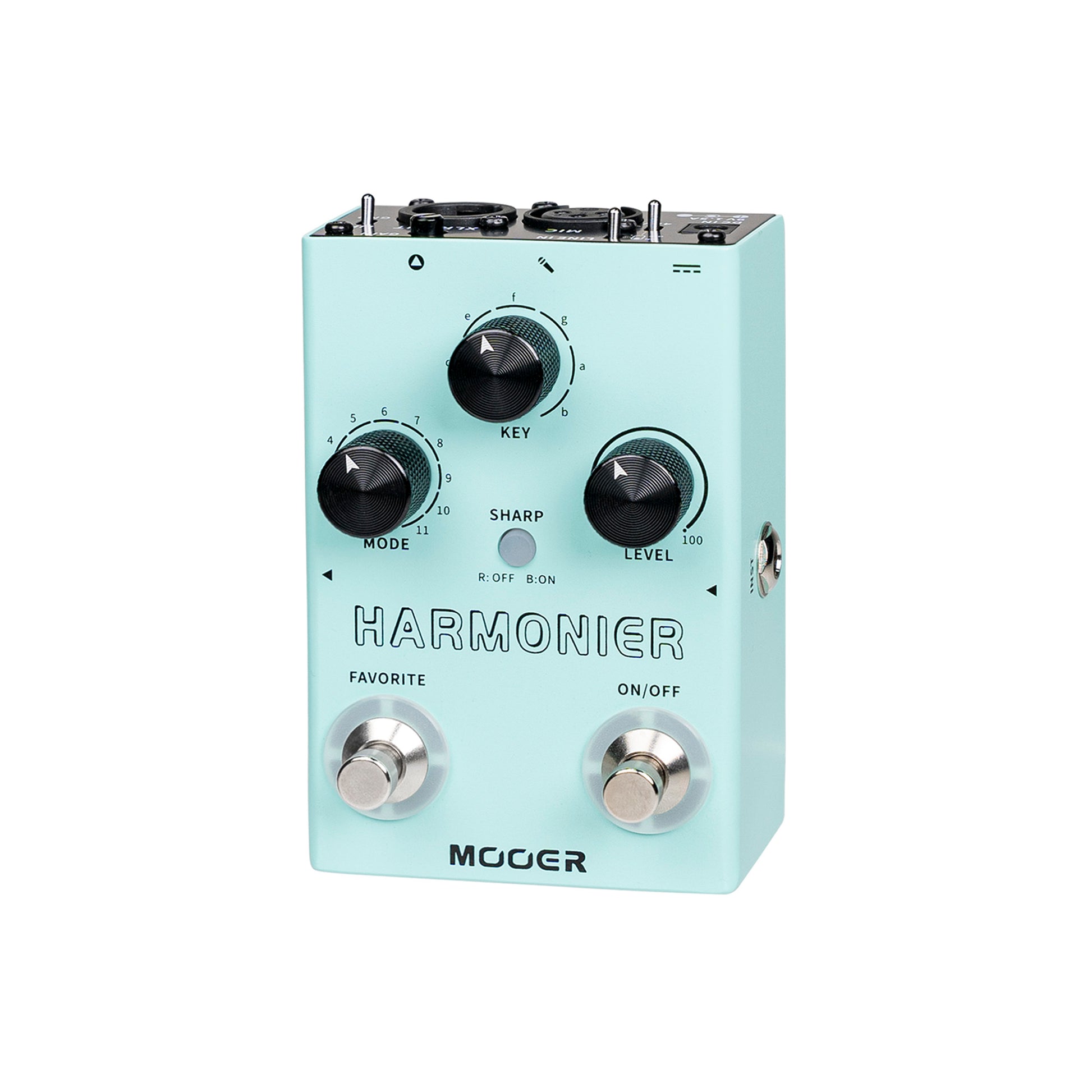 Pédale HARMONIER, 12 harmonisations vocales différentes, 11 modes harmoniques, boîtier métal, vert