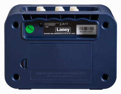 Ampli guitare 3W, look Lionheart, HP 3", 2 canaux, connectique LSI, bleu