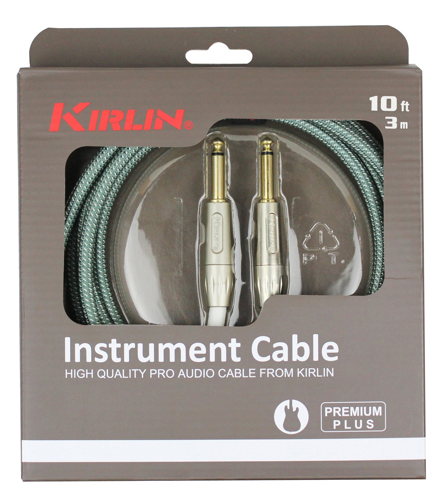 Câble instrument PREMIUM PLUS Jack/Jack, 3 mètres, olive