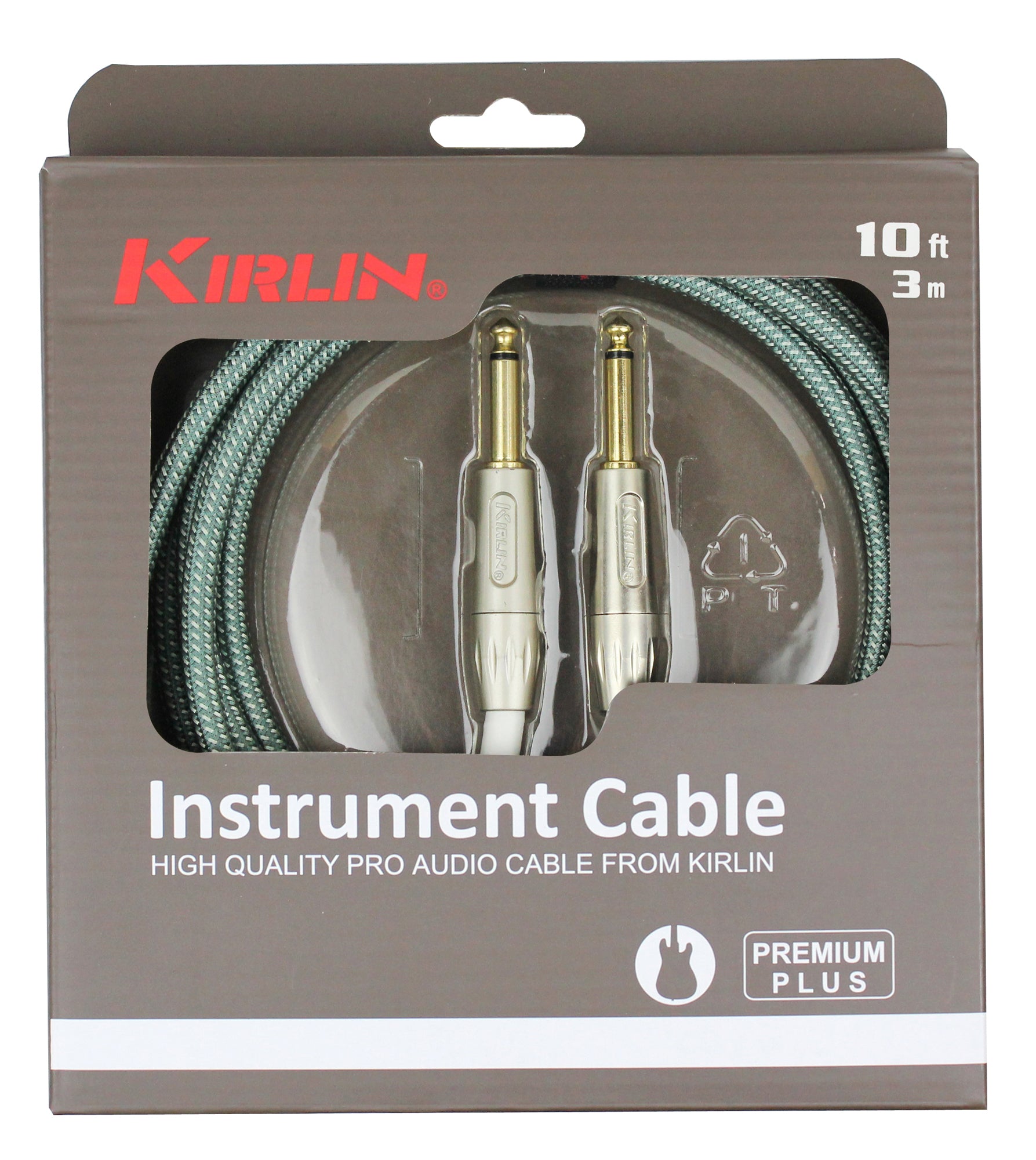 Câble instrument PREMIUM PLUS Jack/Jack, 3 mètres, olive