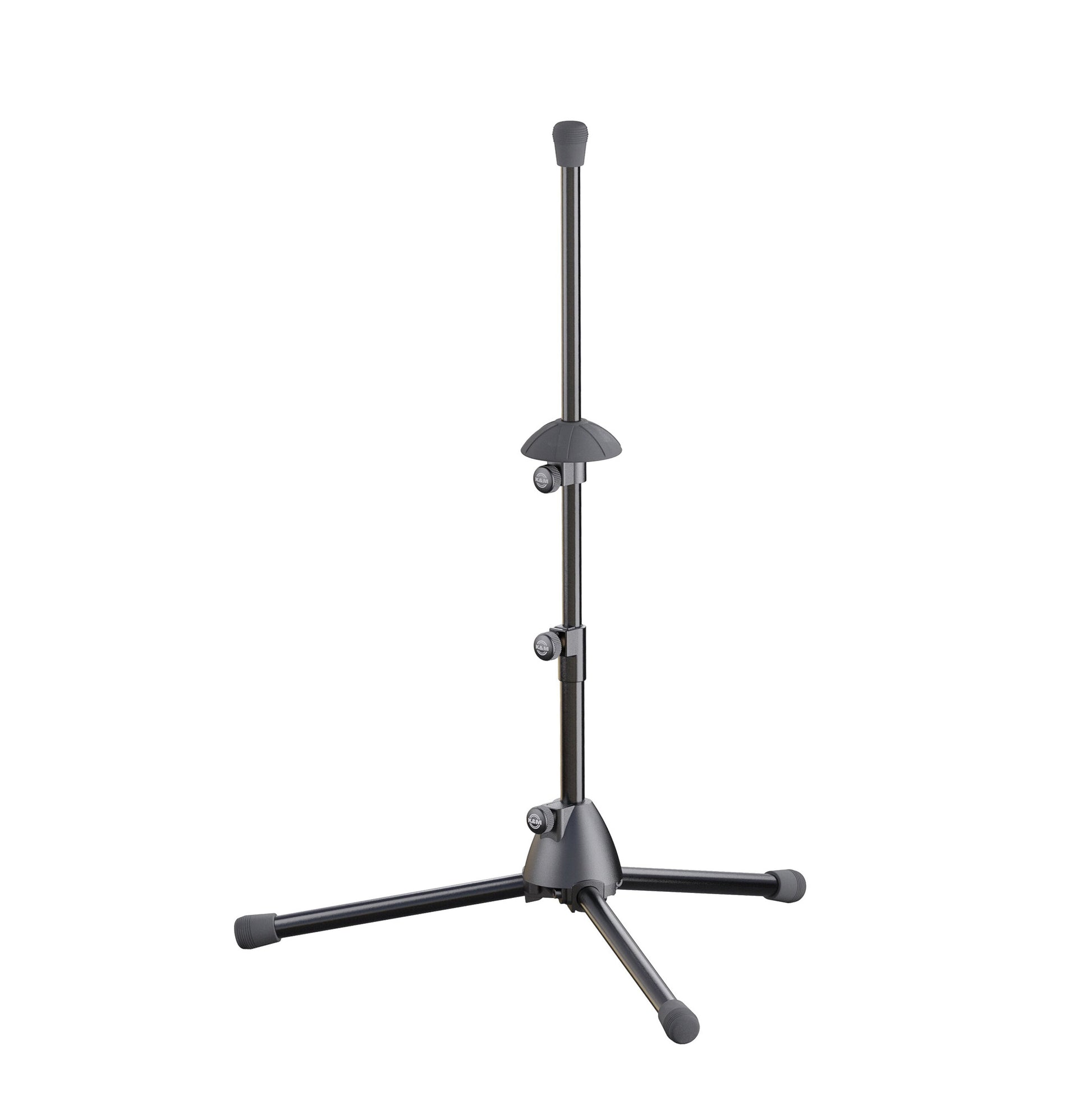 Support haut de trompette basse et bugle basse K&M 15239, sur pied.
