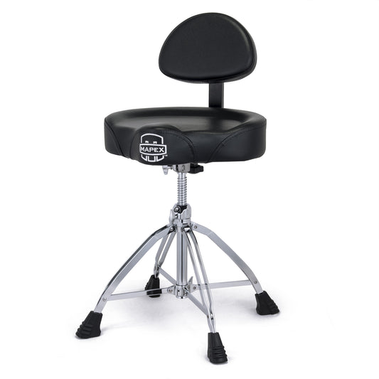 MAPEX SIEGE BATTEUR PRO MOTO A DOSSIER SIMILI CUIR NOIR