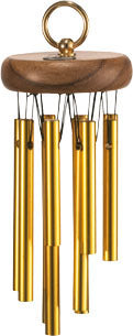 Chimes à main 12 barres, alliage aluminium anodisé doré