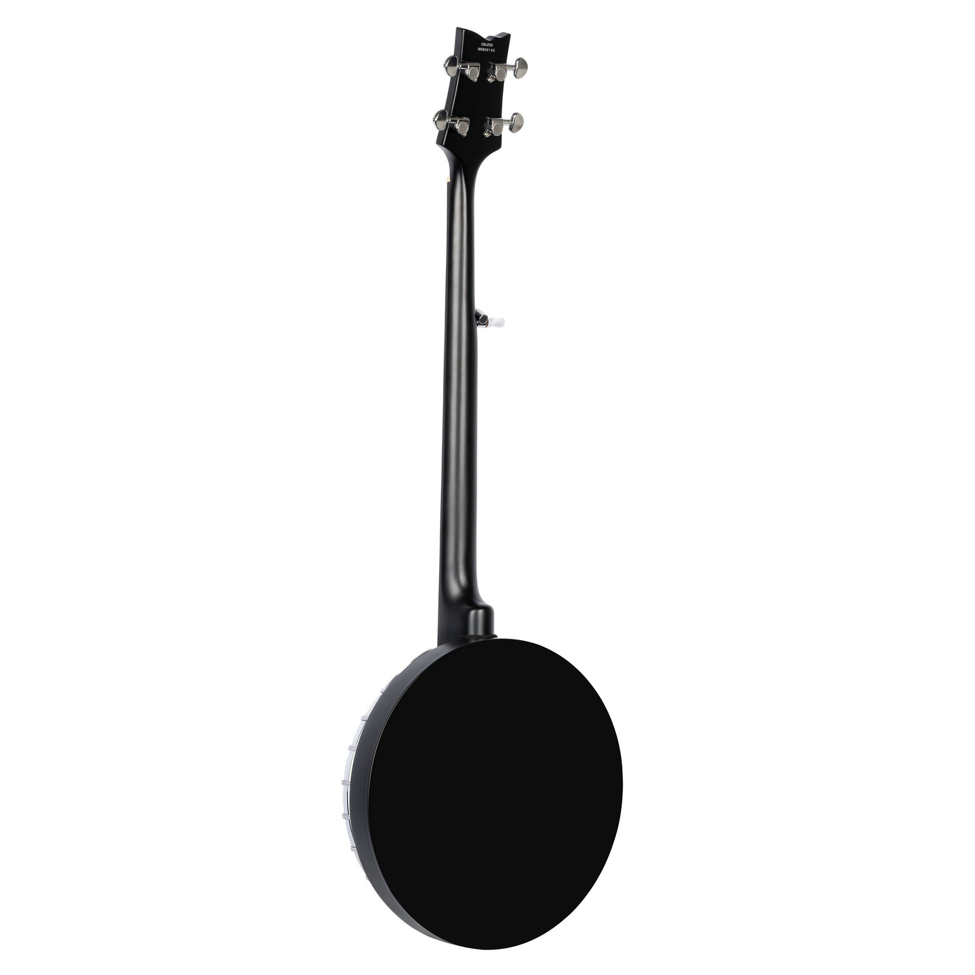 OBJ250, banjo 5 cordes, 24 tirants, cercle acajou, manche acajou, résonateur acajou, housse, noir satiné