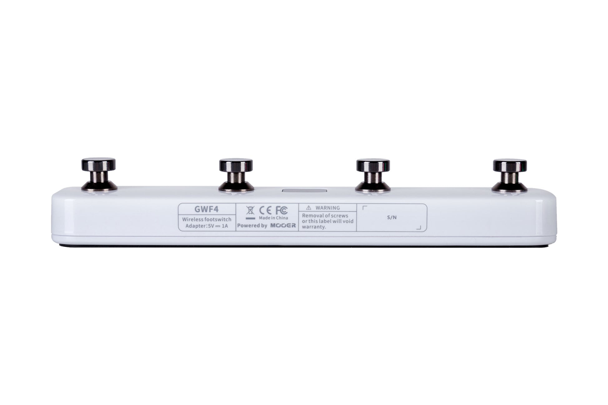 Footswitch sans-fil GWF4 pour guitare GTRS et produits Mooer, 4 interrupteurs, fonctionne sur batterie rechargeable, blanc
