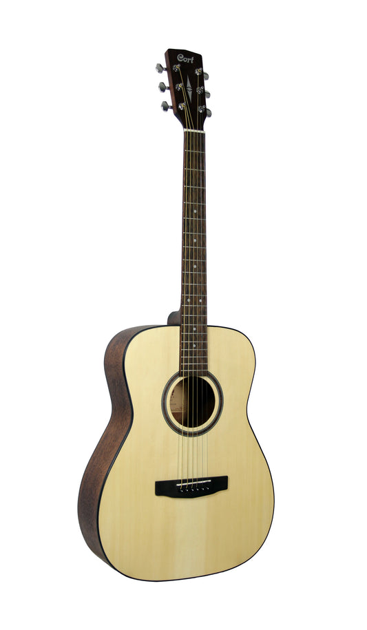 AF550, forme Concert, table épicéa, fond & éclisses acajou, manche acajou, touche & chevalet merbau, naturel pores ouverts