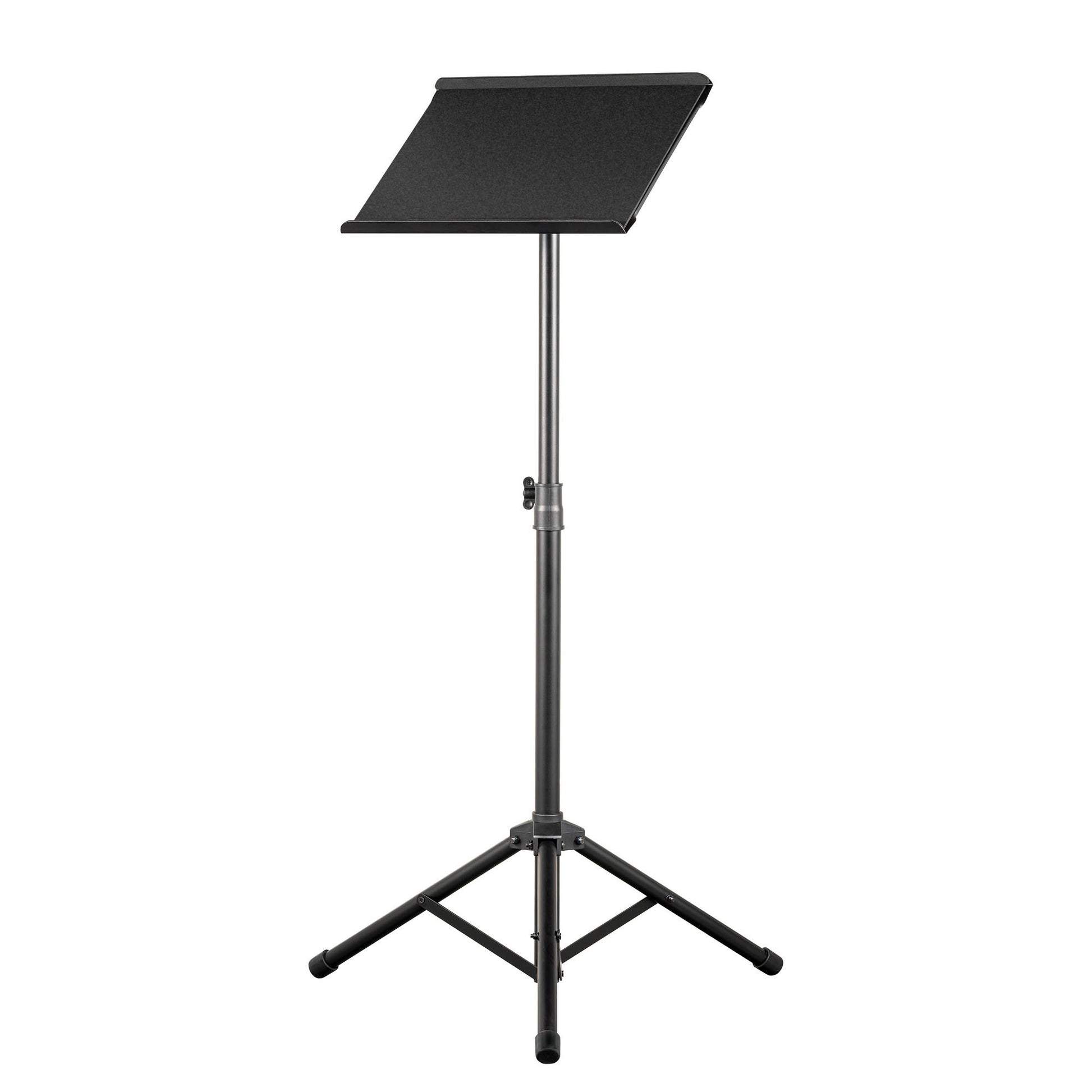 Table ordinateur jusqu'à 16", plateau rembourré haute adhérence, trépied double embase, hauteur réglable, noir